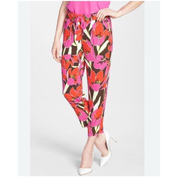 Kate Spade Tropical Hutton Lounge Pants Sz 0 worn 1x - Picture 1 of 8